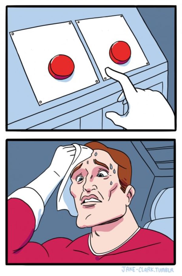 Two Buttons meme about Armra