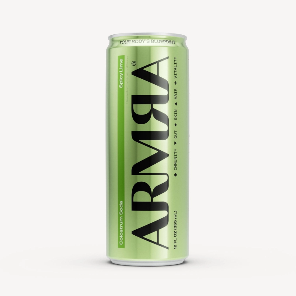 ARMRA Colostrum Soda Spicy Lime 12-Pack - ARMRA Colostrum